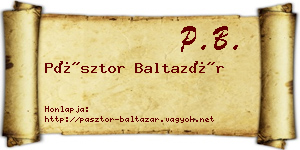 Pásztor Baltazár névjegykártya